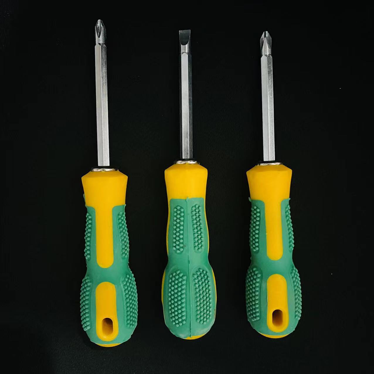 Screwdriver with Magnetic Dual-Use Cross and Straight Plum Blossom Combination Set with Magnetic 1 Yuan 2 Yuan Wholesale