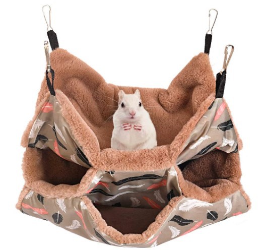 松鼠仓鼠蜜袋鼯吊床宠物安睡窝悬挂式宠物睡袋亚马逊