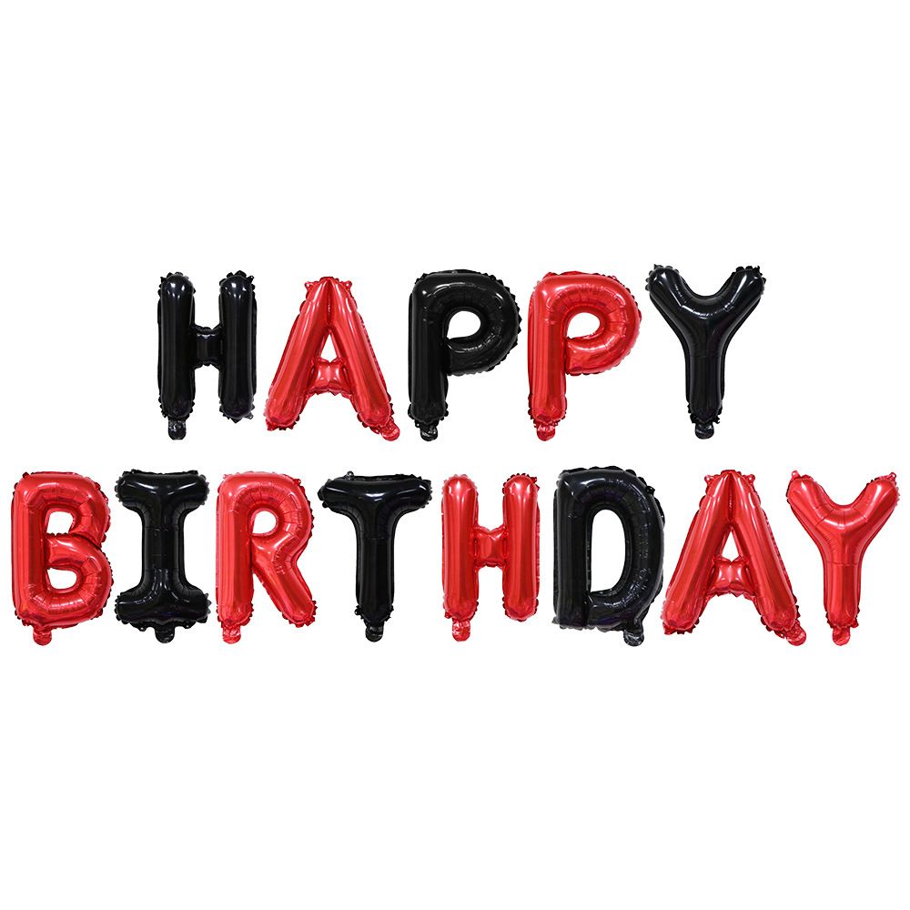 happy birthday气球生日快乐铝膜字母套装气球 生日装饰派对聚会