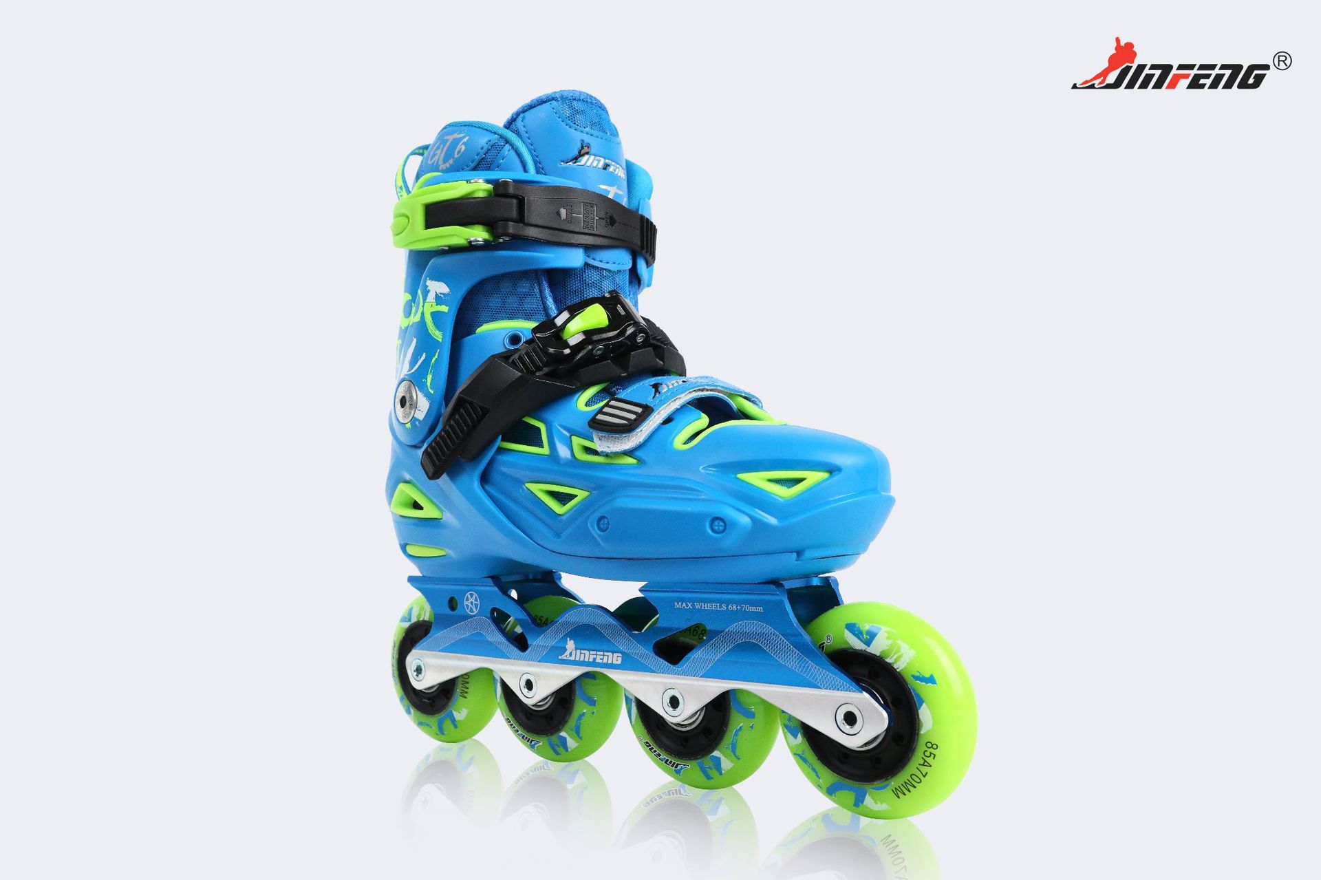 【新款上市】金峰gt6儿童溜冰鞋 俱乐部培训轮滑鞋 男女童可调