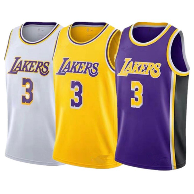nba湖人队球衣 戴维斯3号刺绣篮球服批发 外贸货源支持一件-阿里巴巴