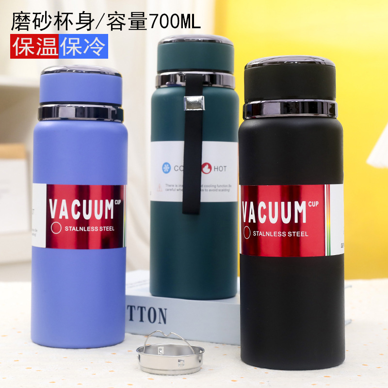 Factory Wholesale 316 Stainless Steel Thermos Cup with Tea Infuser Car Mount Tea Making Tumbler Men and Women Business Gift Cup