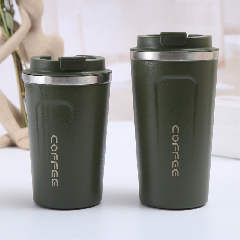 Simple 304 Stainless Steel Vacuum Thermos Cup Large Capacity Portable Handy Cup Men's and Women's Second Generation Coffee Cup
