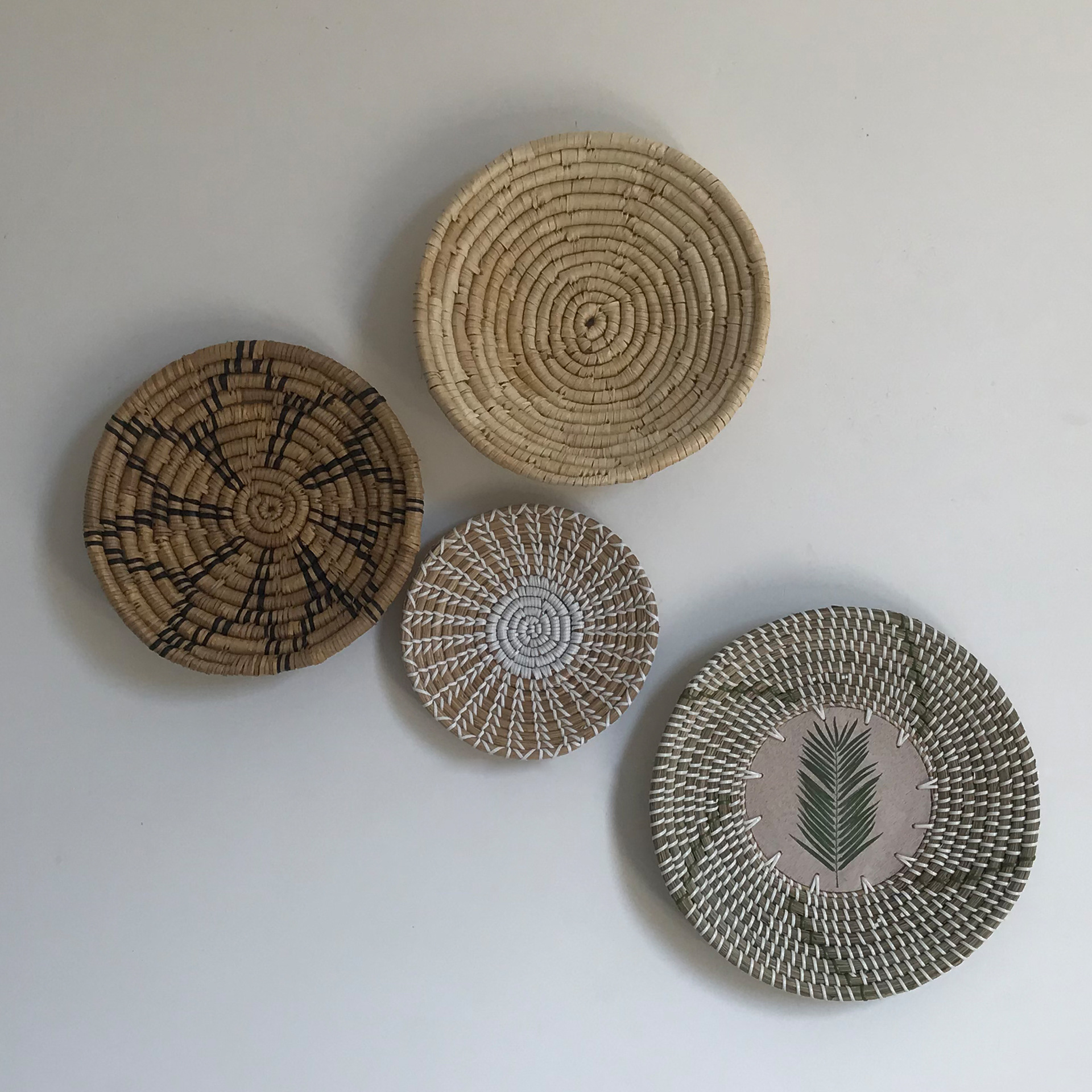 海草编织欧式挂饰盘家用草编装饰盘挂件海草装饰品客厅摆饰盘