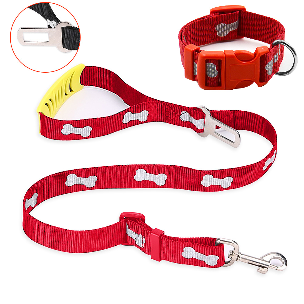 现货尼龙狗狗牵引绳 宠物金毛牵引绳p链牵引带 遛狗绳 狗链 拉绳