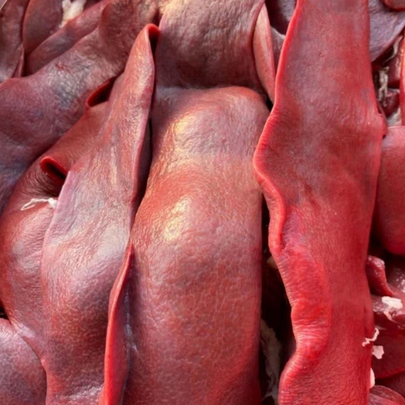 新鲜猪沙肝冷冻猪沙肝猪横脷狮子肝猪脾脏肉猪冠猪连体猪下水批发