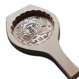 大号半斤12厘米月饼绿豆糕木质烘焙馒头糕点面食婚庆火烧喜饼模具