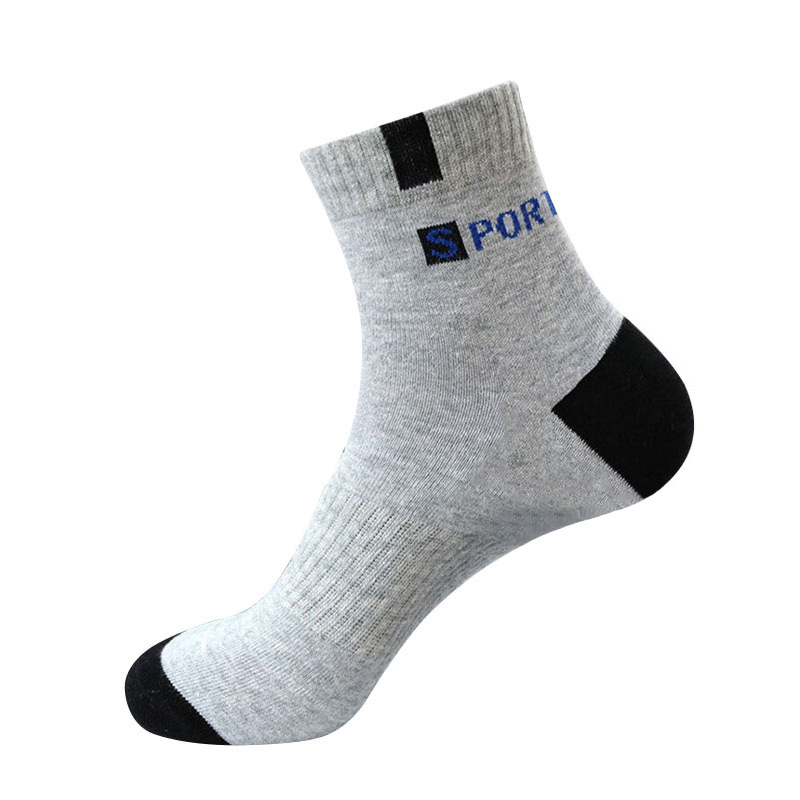 Socks Men's Mid-Calf Length Socks Athletic Socks Four Seasons Breathable Sweat Absorbing Sports Casual Men's Socks Cotton Factory Wholesale