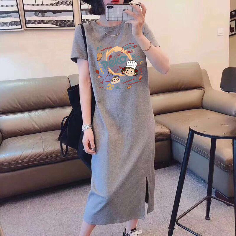 Nursing Dress Summer Outwear Hot Mom Fashion Cartoon T-shirt Skirt Nursing Clothes Maternity Dress Summer Clothes