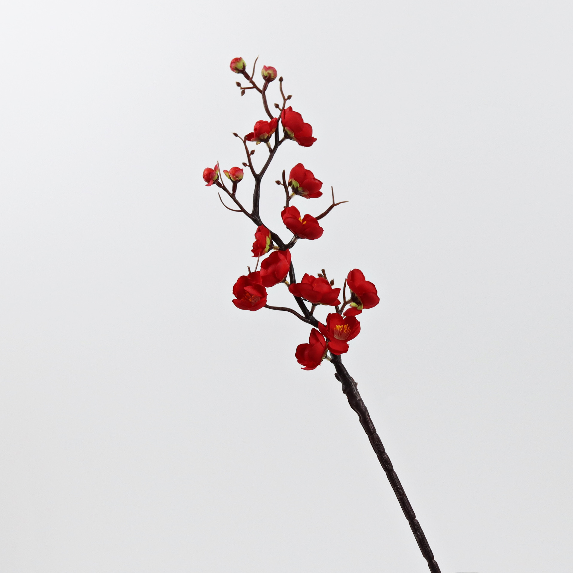 Red Plum Blossom Artificial Bouquet Peach Blossom Branch Chimonanthus Plastic Fake Flower Indoor Home Ornamental Flower Artificial Flowers Wholesale