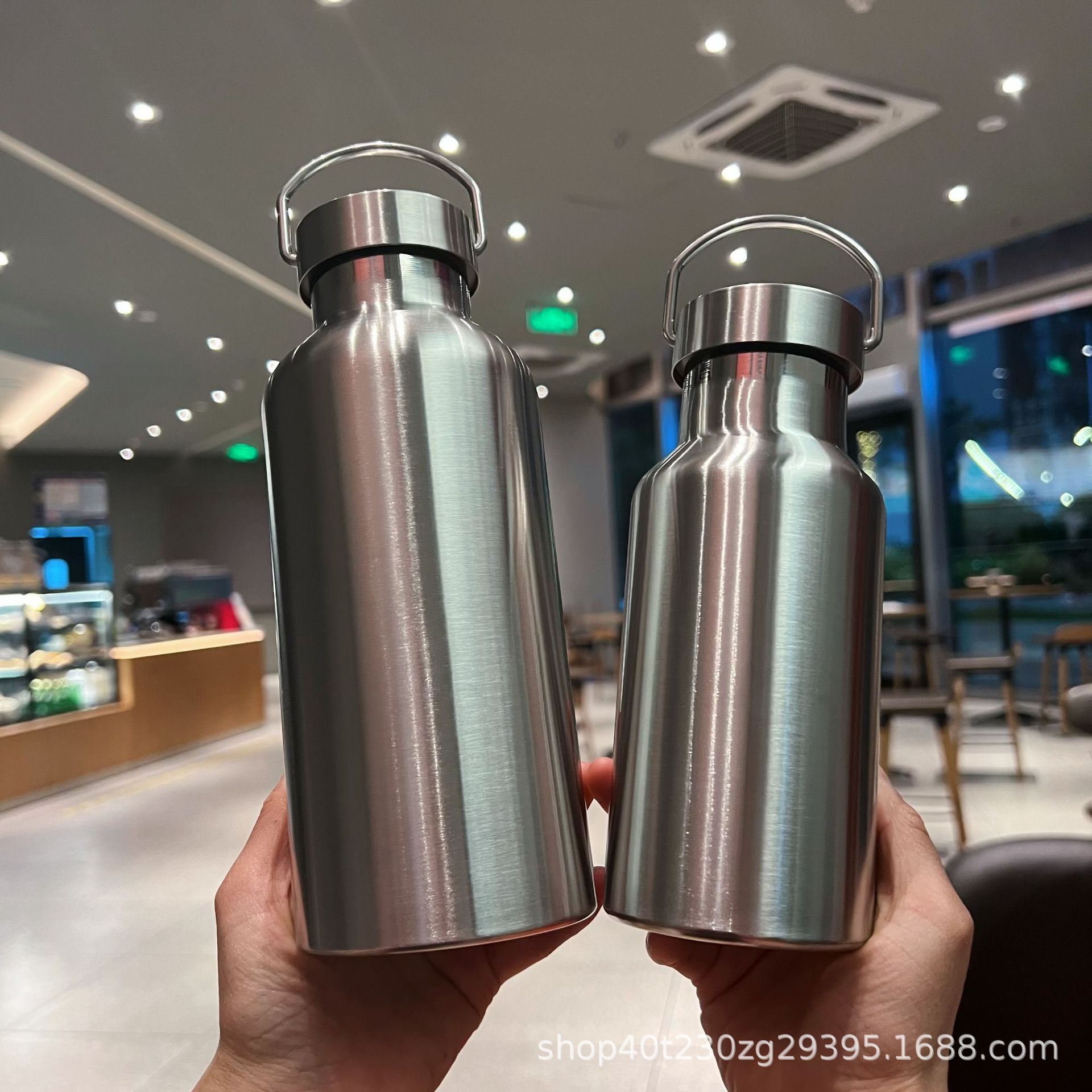 American-Style Large-Capacity Outdoor Travel Pot Portable Sports Bottle Double-Layer Stainless Steel Thermos Cup Factory Direct Sales