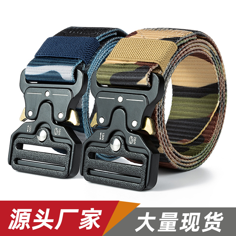 cobra tactical belt men‘s camouflage color outdoor leisure military training pants belt nylon quick-drying buckle belt