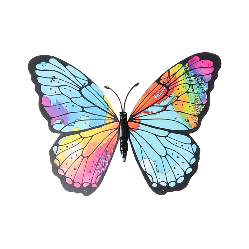 3d Creative Cartoon Butterfly Decorative Magnet Glue Butterfly Set Refrigerator Decorative Butterfly Colorful Butterfly Stickers