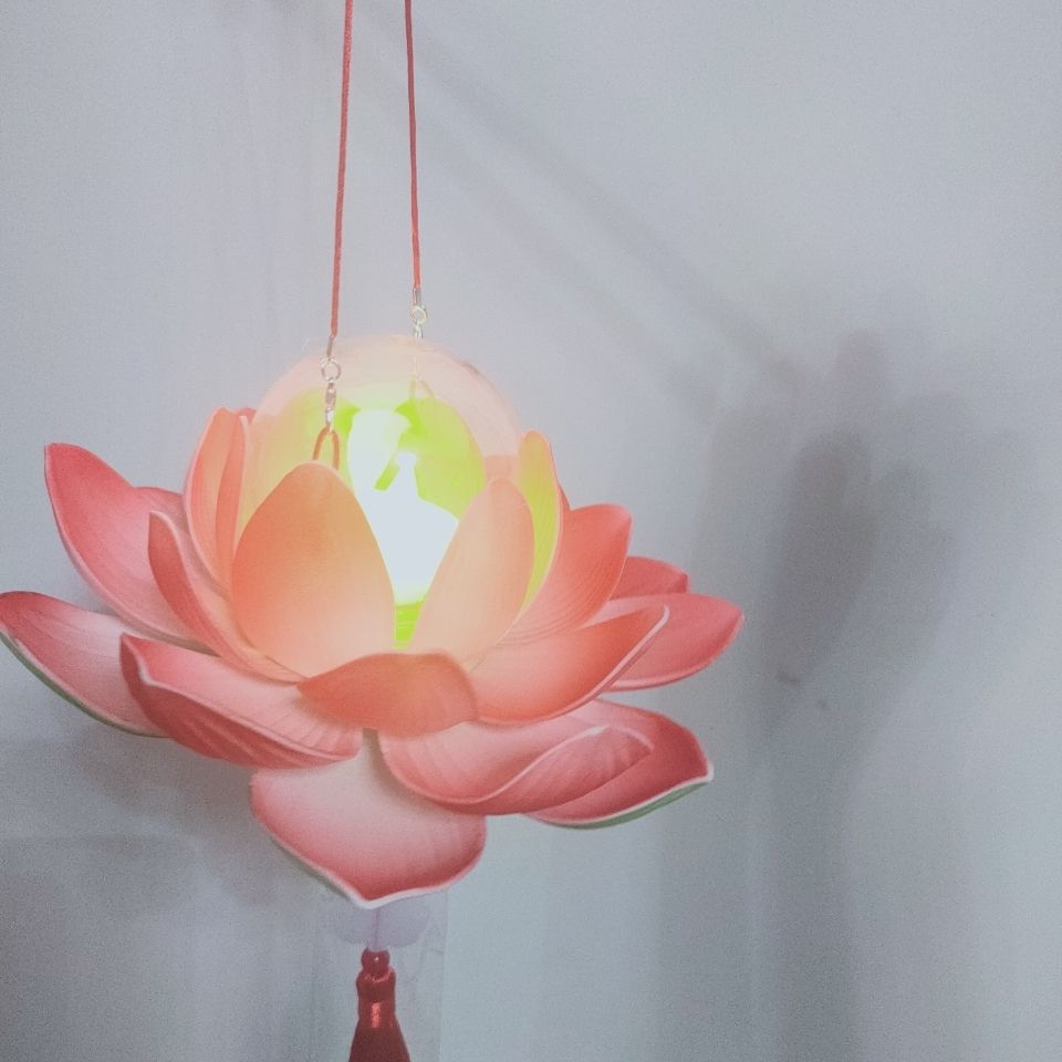 led手提莲花荷花灯古装汉服写真拍照舞台道具含电池厂家直销