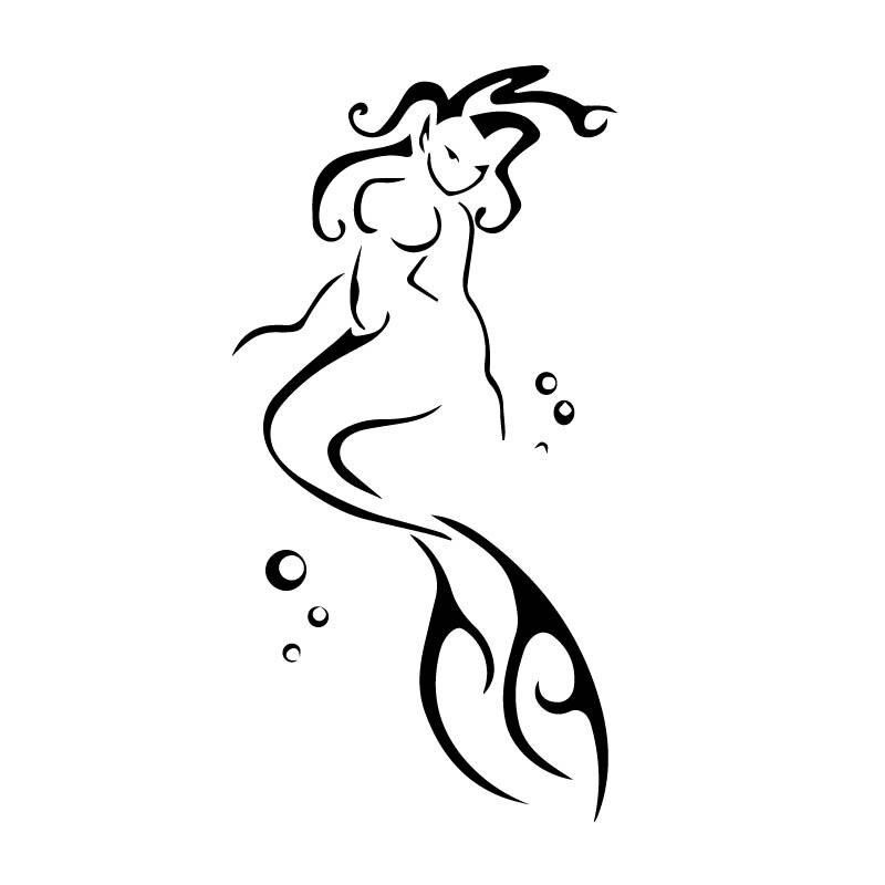 美人鱼 贴纸车贴 外贸亚马逊车尾贴车窗玻璃贴纸 al2436-阿里巴巴