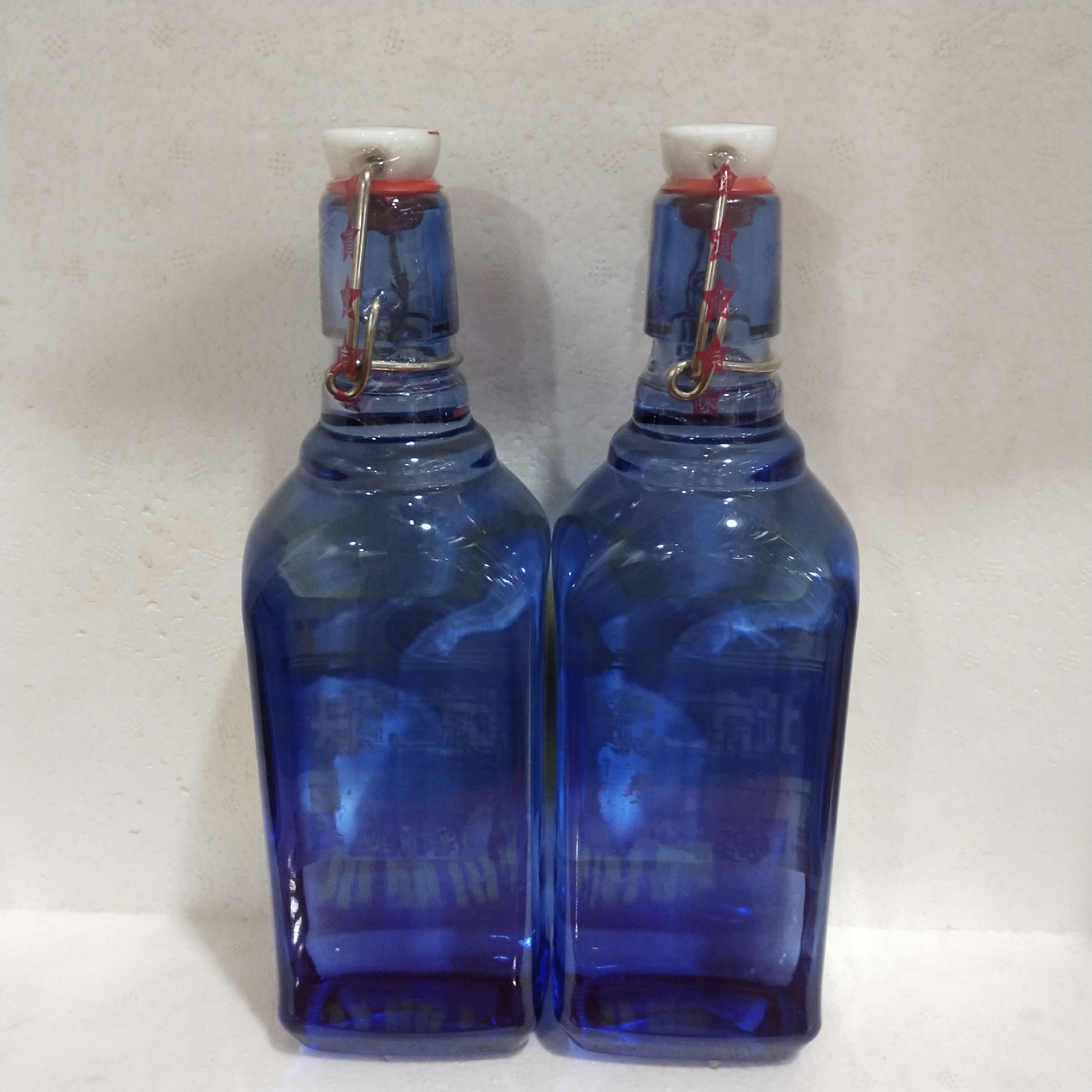 北京二锅头一斤蓝色方瓶酒 42度浓香500ml*12瓶 超市饭店简装小酒