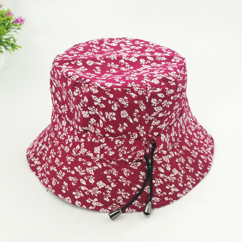 春秋季女帽花布老太太盆帽可折叠休闲帽太阳帽印花布妈妈帽礼帽