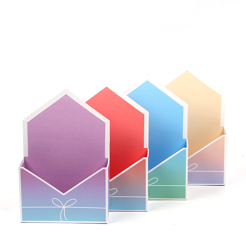 韩版加厚款信封花盒摆设花篮成品礼品盒手提鲜花包装盒手捧花盒