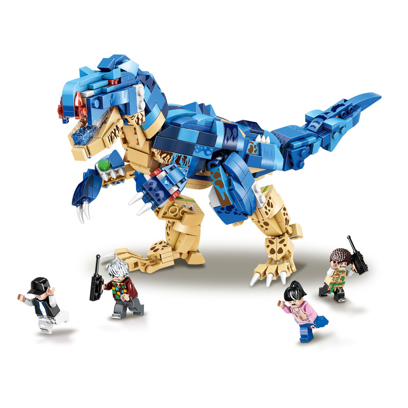 Dinosaur 4 in 1 Compatible Lego Building Blocks Children Educational Assembly Tyrannosaurus Rex Boys and Girls Toys Gift Best-Seller on Douyin