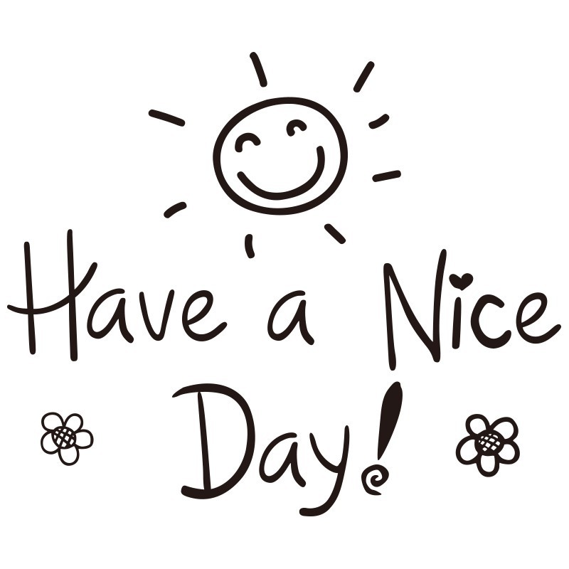 have a nice day 太阳花朵贴花wall decor跨境亚马逊速卖通dw9629