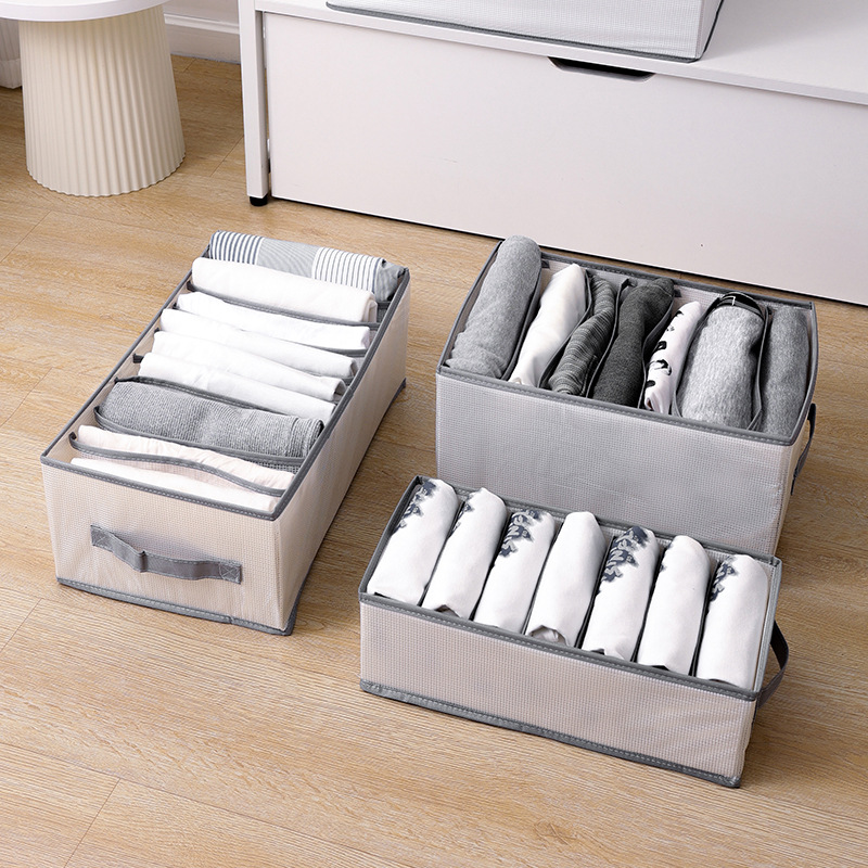 Supply Clothes Storage Box Wardrobe Folding Underwear Packing Finishing Box  Drawer Pants Clothes Storage Box Wholesale