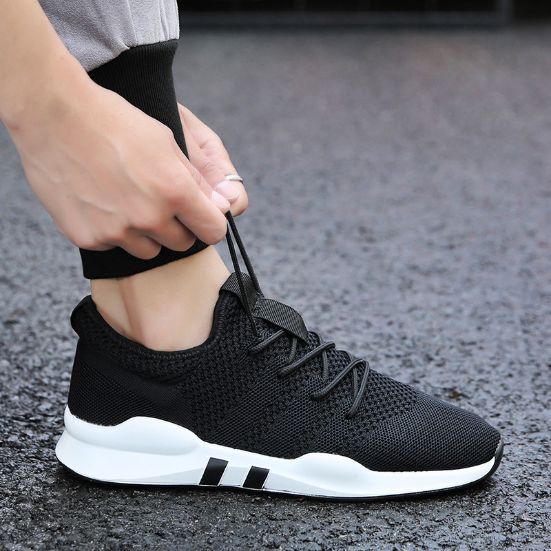 Autumn Men's Shoes New 2022 Korean Fashion Running Shoes Lightweight Breathable Casual Men's Shoes Fly-Knit Sneakers Foreign Trade