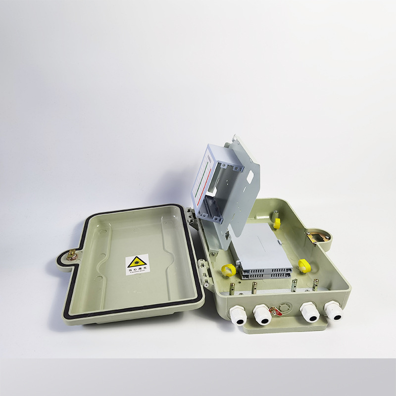 1分16分光器光缆24芯smc分纤箱 室内室外壁挂抱杆式 光缆通信箱