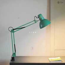 美式长臂折叠台灯可夹式插电学习学生寝室书桌电脑护眼阅读灯