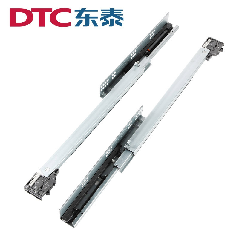 dtc东泰三节全拉出轨道隐藏式阻尼托底滑轨缓冲抽屉滑道导轨 ss10