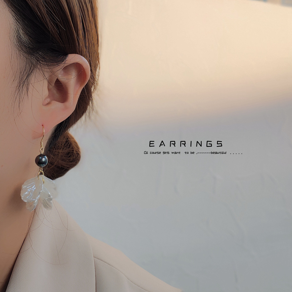 Bright Eyes Factory @ Handmade Design 925 Silver Needle Leaf Earrings Temperament Live Earrings Yiwu Manufacturers Support Ins