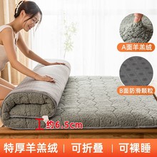 冬季羊羔绒床垫褥子榻榻米软垫 家用单人双人地垫可折叠租房专用
