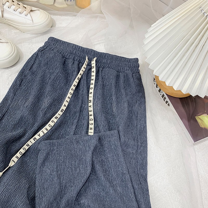 Popular 2023 Chic Wide-Leg Pants Women's New Fashion Casual Pants Spring and Summer Large Size High Waist Straight Loose Mop