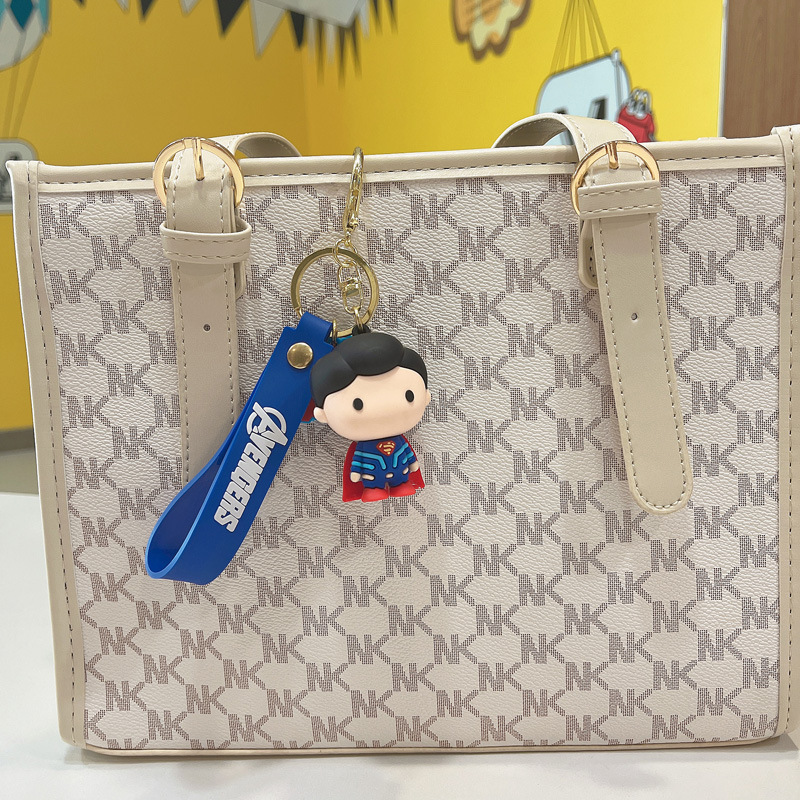 Batman Figurine Doll Small Ornaments Anime Superman Pendant Key Chain Keychain Bag Wholesale Schoolbag Car