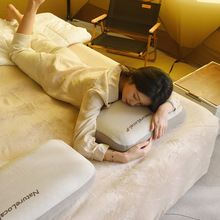 新款记忆棉方枕户外露营午睡枕头便捷式3D快回弹舒适静音护颈枕头