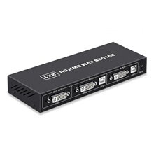 DVI USB KVM Switch 2*1 DVI二进一出切换器两台电脑共享鼠键屏4K