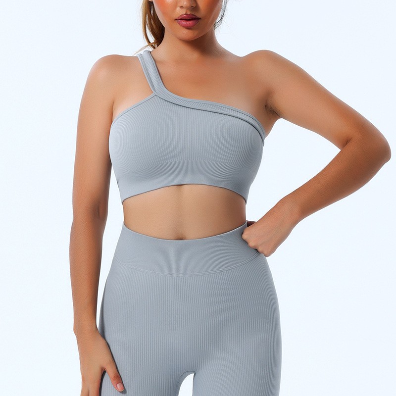 European and American Thread Seamless Yoga Clothes Long-Sleeved Sports Suit Yoga Vest One-Piece Yoga Pants Women's Fitness Trousers