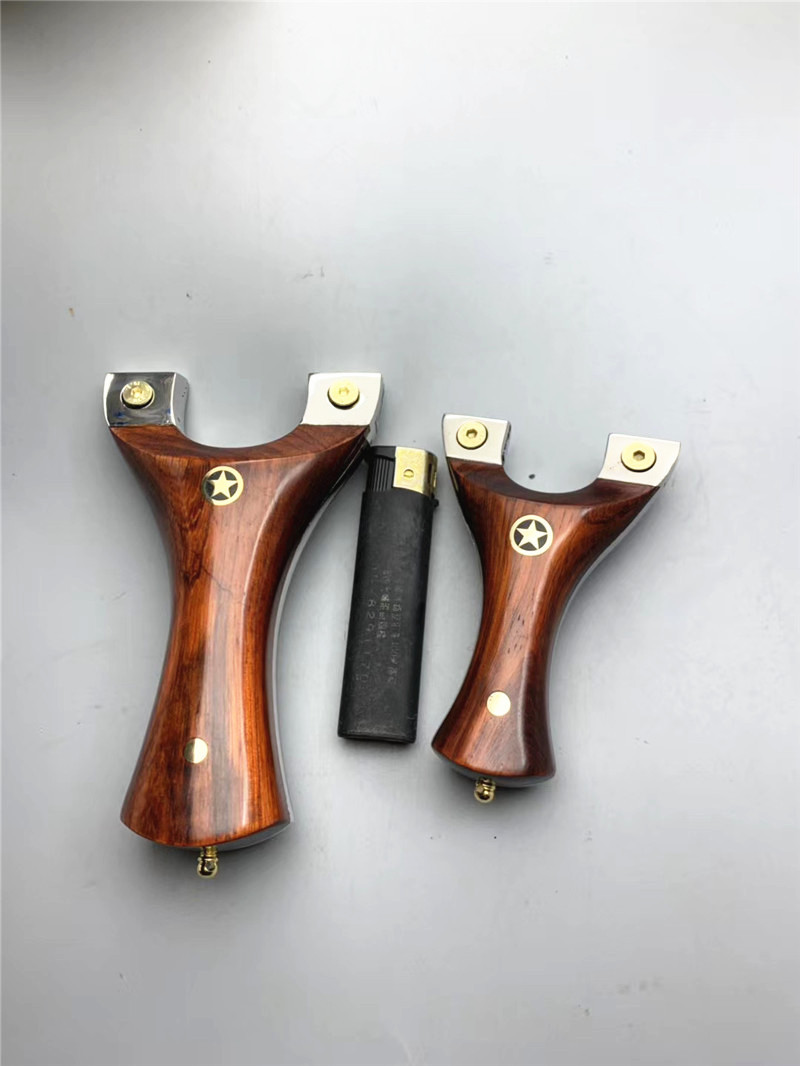 弹弓钛合金夹片淮撑快压夹片火机款扁皮弹弓五星科技木竞技户外