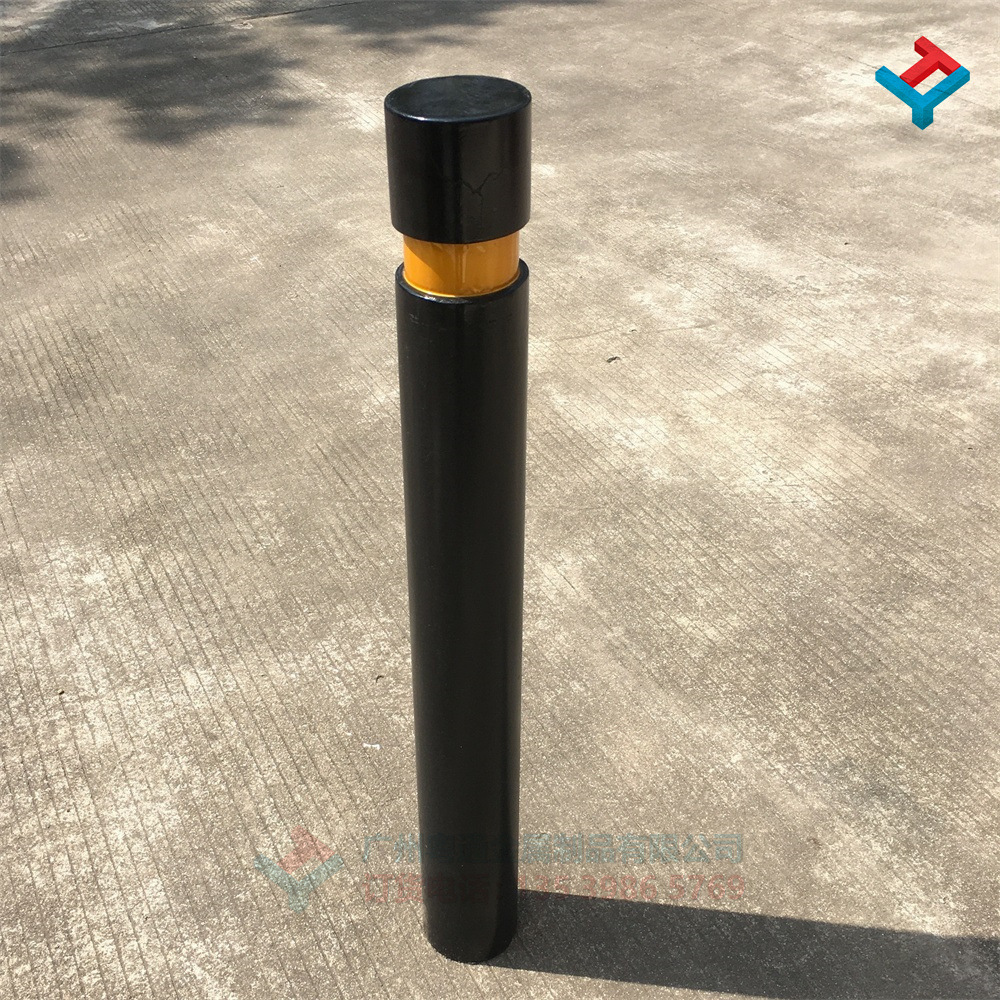 生产供应人行道止车柱黑色烤漆车挡 铸铁罗马柱 钢制隔离路桩批发
