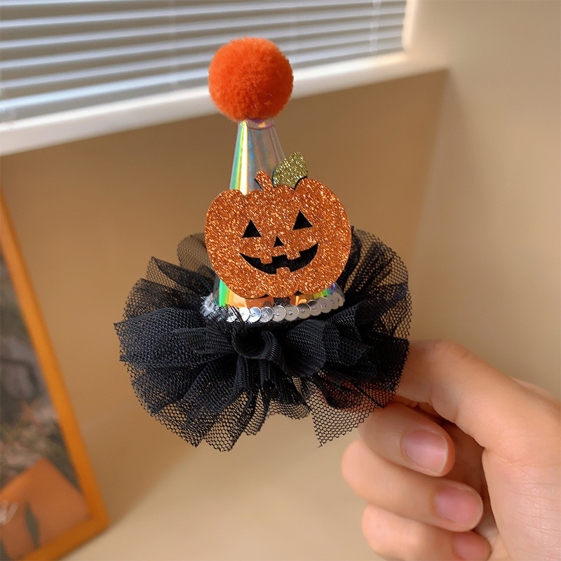 Holiday Party Halloween Headdress Funny Little Devil Headband Pumpkin Headband Dress up Cos Elf Ear Clip Barrettes