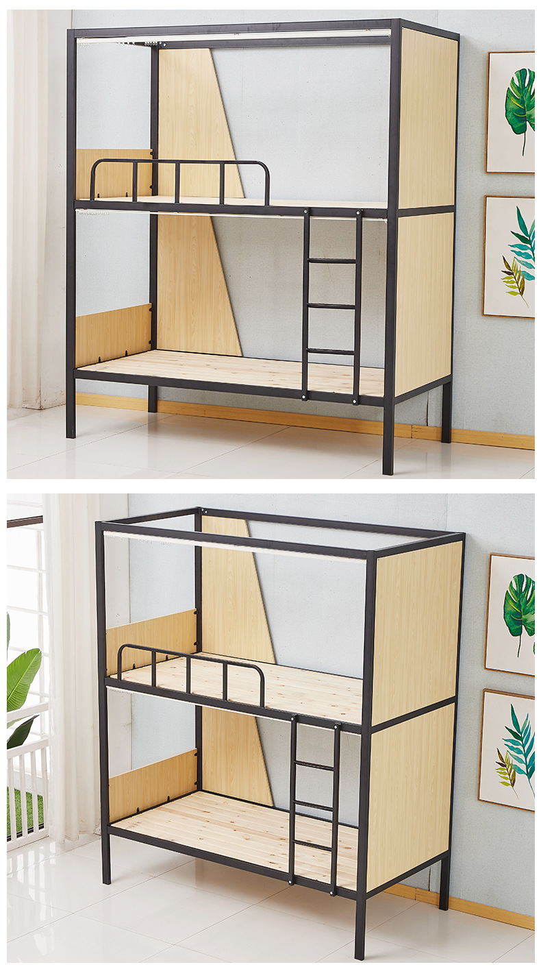 供应上下铺铁架床双层架子床 工地员工宿舍钢制高架床上下铺厂家