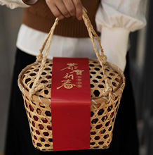 中式年货干货坚果包装篮国风春节烘焙糕点雪花酥龙年新年手提篮子