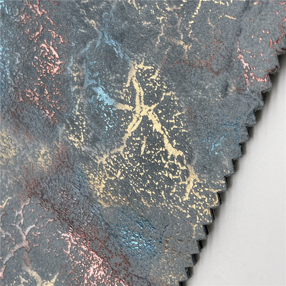 欧式奢华沙发布 短毛绒烫金 荷兰绒压花复合高档面料