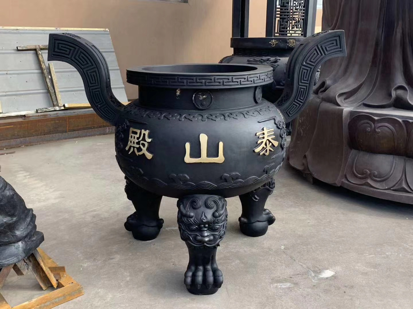 定做铜香炉仿古宝鼎塔炉寺庙宗供奉佛教用品铸铁长方形带盖铜香炉