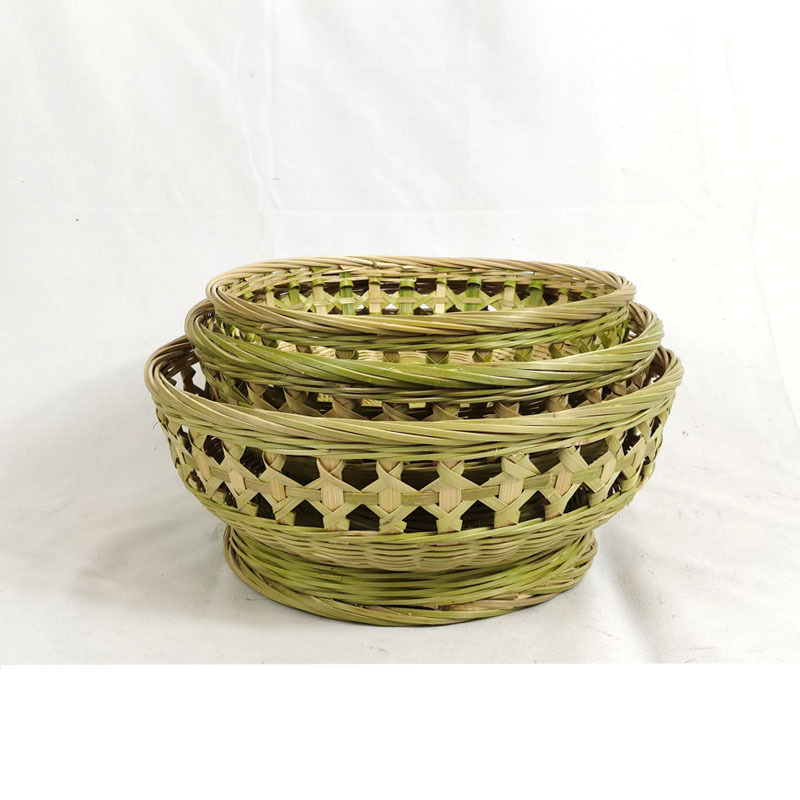 竹制品手工竹子竹花篮编织篮工艺品收纳篮水果竹编篮子小竹篮竹筐