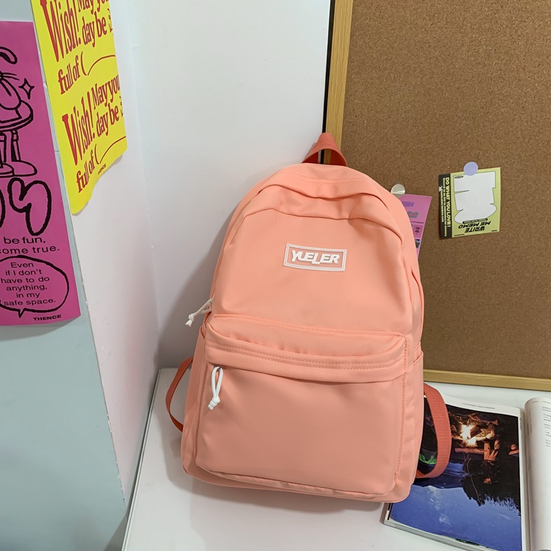 INS Style Japanese Style Soft Girl Schoolbag Female Korean Style Pure Color All-Matching Girls Backpack Junior High School Student Student Backpack