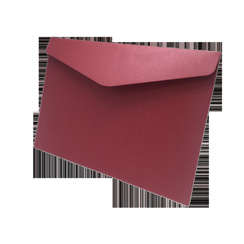 a4大信封可印logo感多彩空白红色珠光纸质大号文件袋