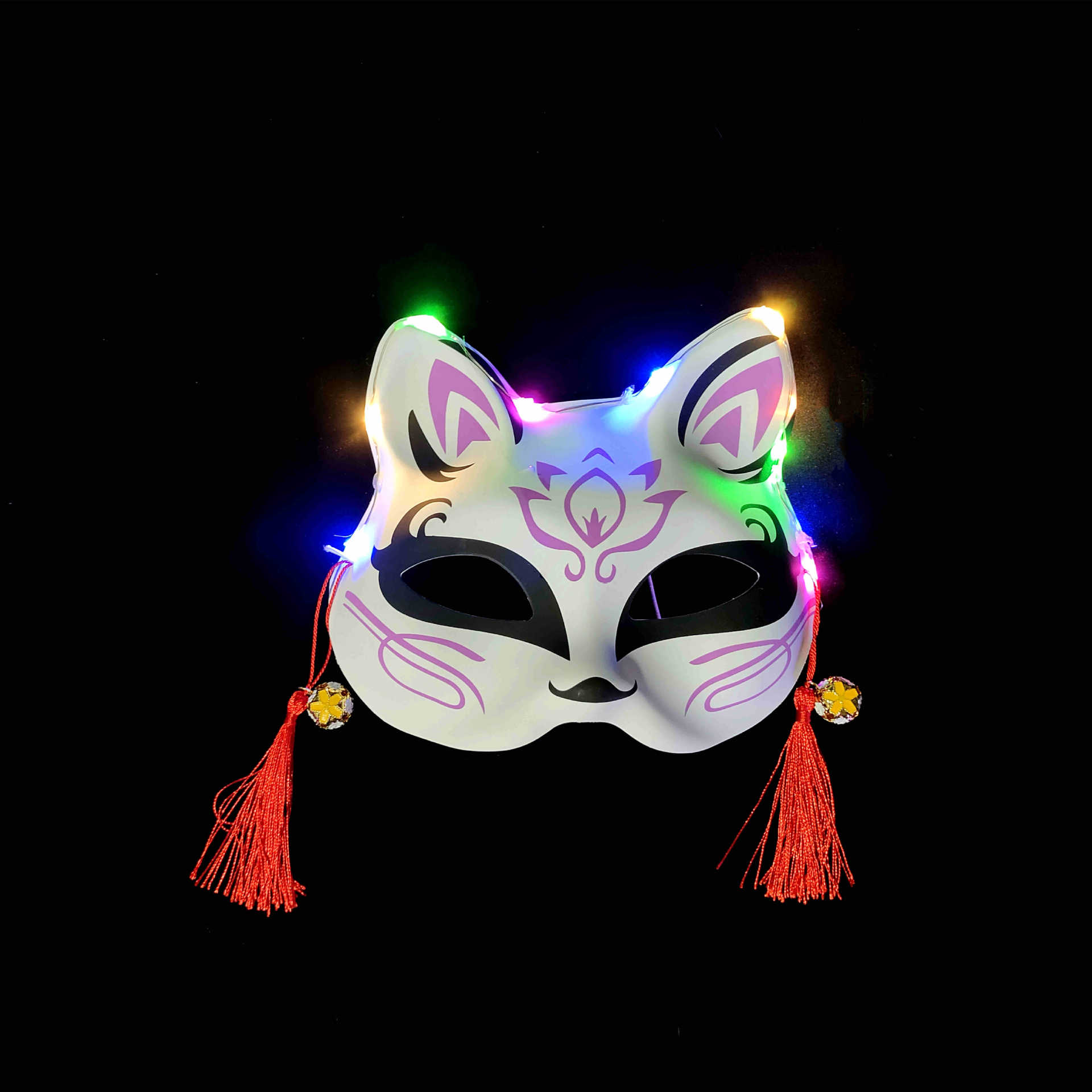 厂家半脸猫狐狸面具抖音日式狐仙面具地摊景区狐狸面具虎年面具