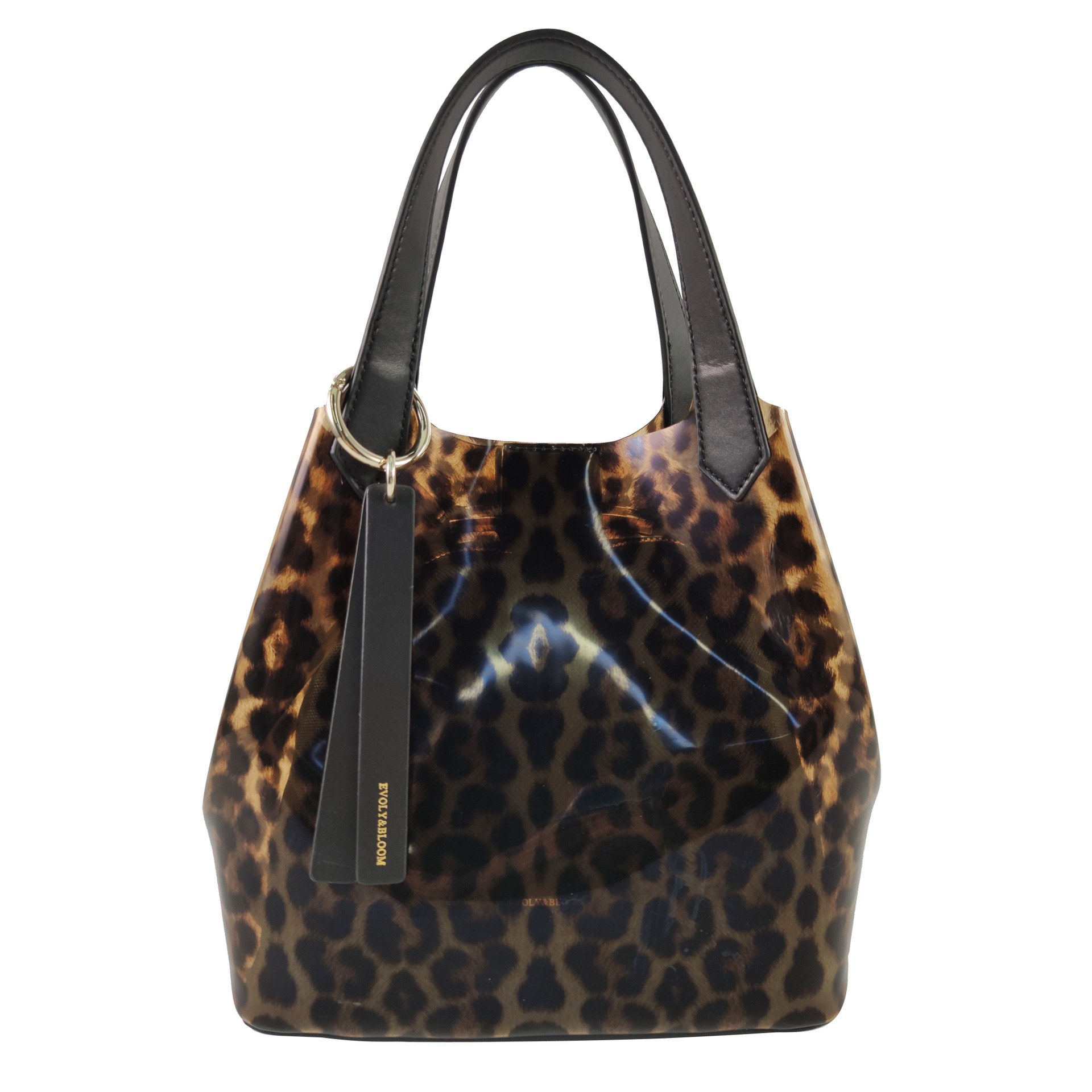 韩国正品evoly&bloom爱博莉2020春夏时尚tpu豹纹真皮单肩斜跨包包