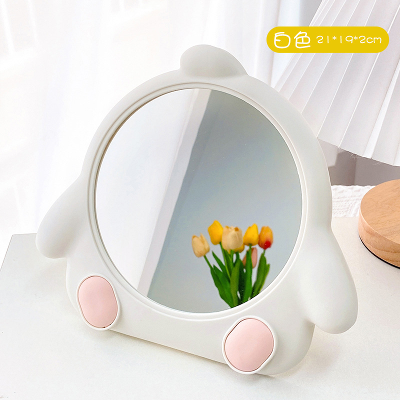 Cute Makeup Mirror Cartoon Chicken Mirror Girl Heart Folding Vanity Mirror Student Dormitory Desktop Mirror Wholesale