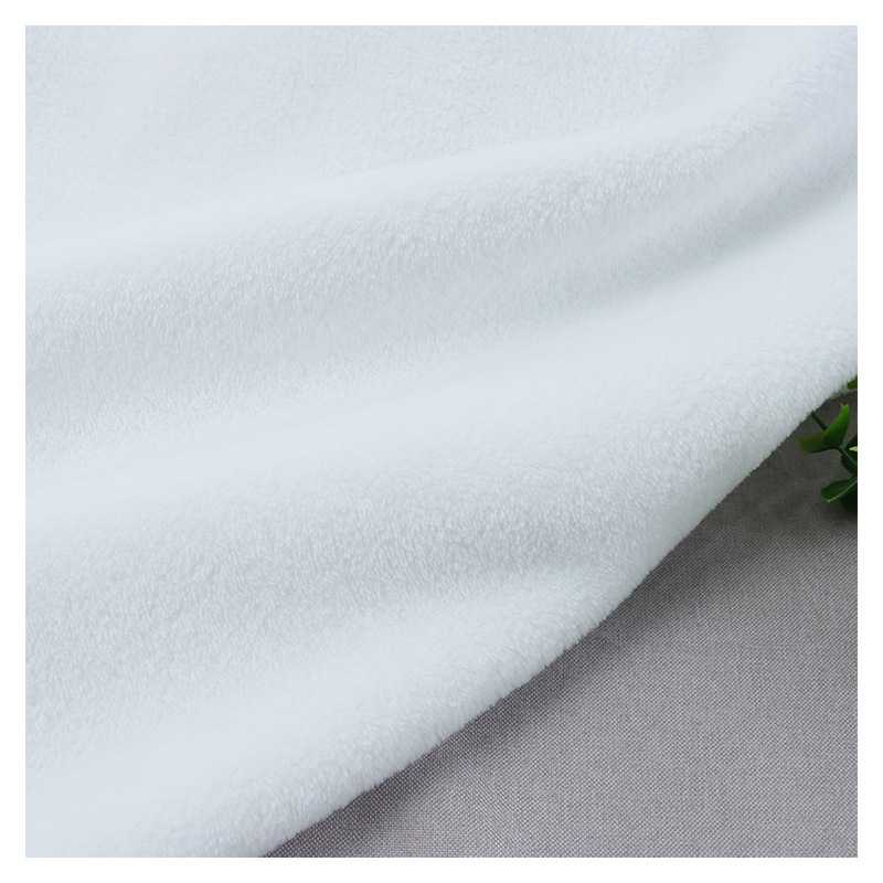 Spot Single Double-Sided Bleached White Flannel Super Soft Imitation Super Exclusive for Heat Transfer Digital Printing Flannel